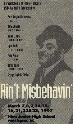 Ain't Misbehavin' playbill