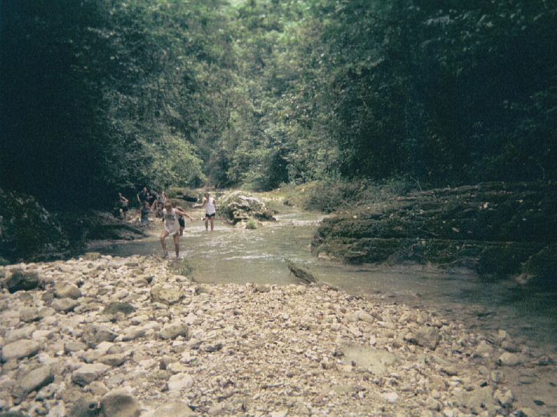 A hike through the river