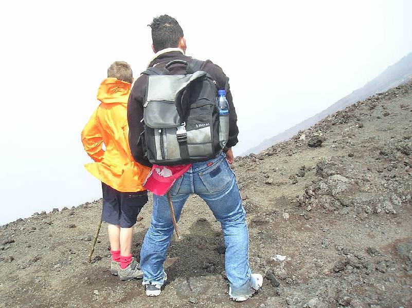 Ari & Enrique at the crater