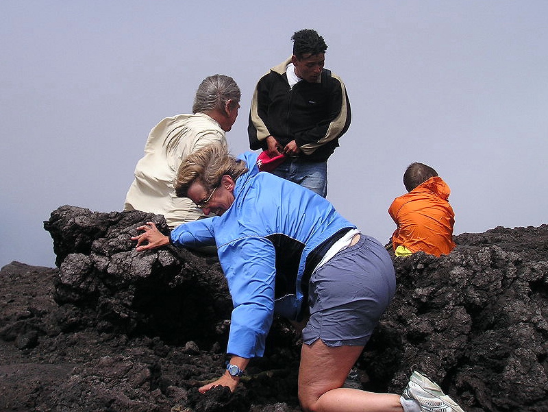 Marge, Ron, Ari & Enrique at the crater