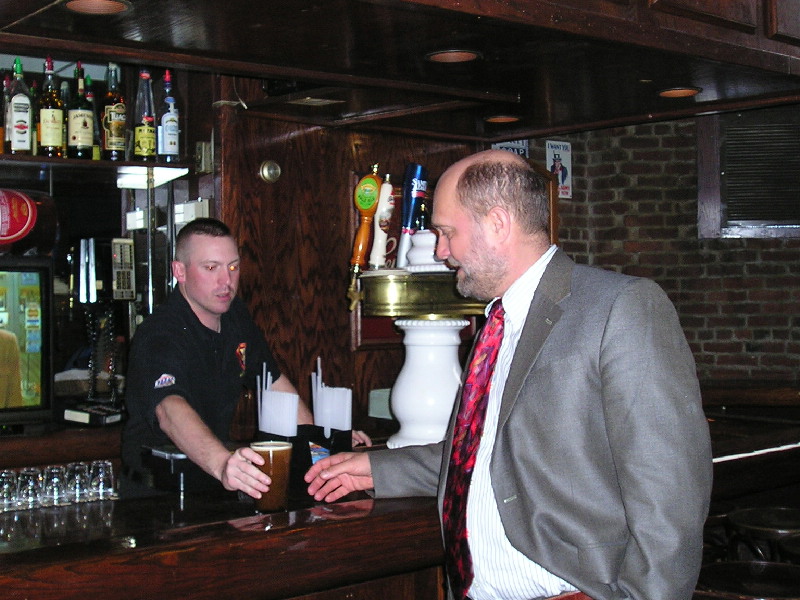 Teddy at the taps