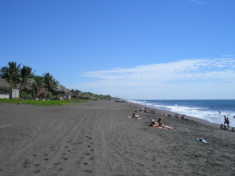 Black sand beach, Monterrico, Guatemala, January 8, 2006