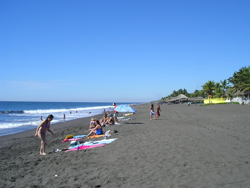 Black sand beach, Monterrico, Guatemala, January 8, 2006