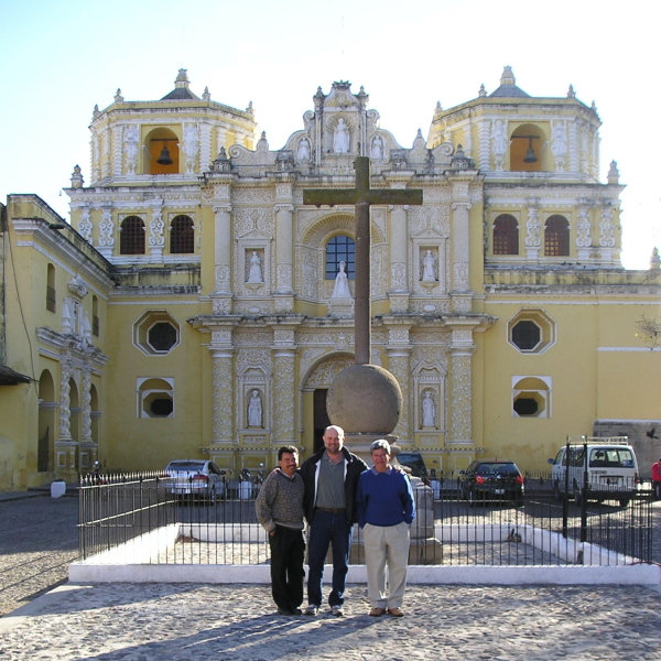 Hector, Jim & Jose, La Merced, Antigua, Guatemala, January 10, 2006