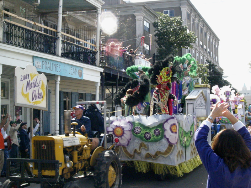 Mardi Gras, New Orleans, February 2, 2008 -- Krewe of Iris Maids & Dukes