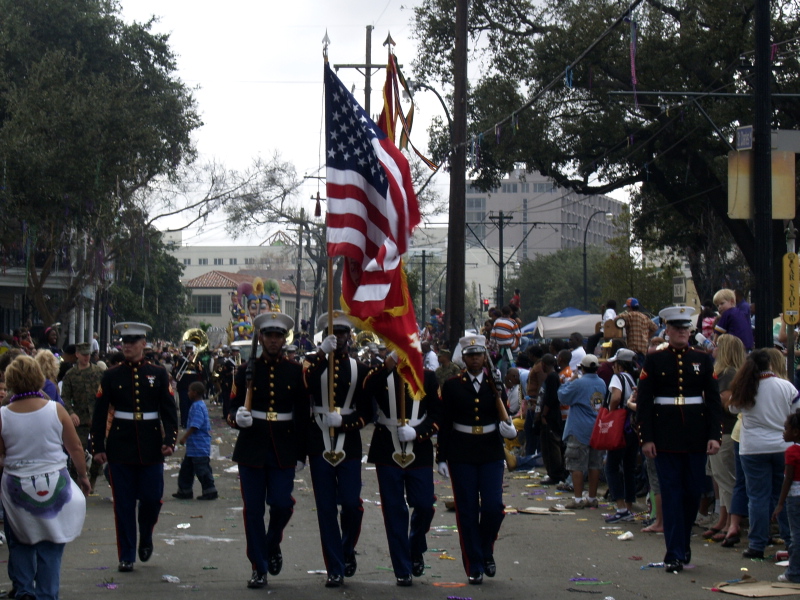02/05/08 -- Krewe of Rex USMC Color Guard