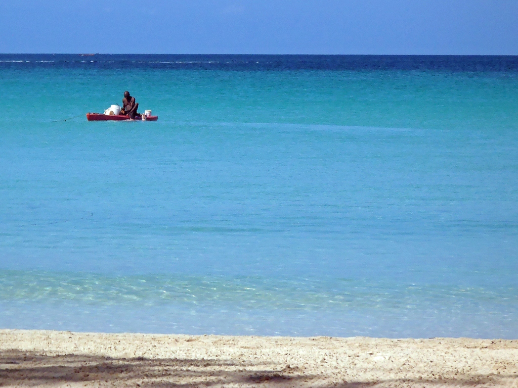 Kayak Fisherman Nirvana Beach Negril Frebruary 13, 2013