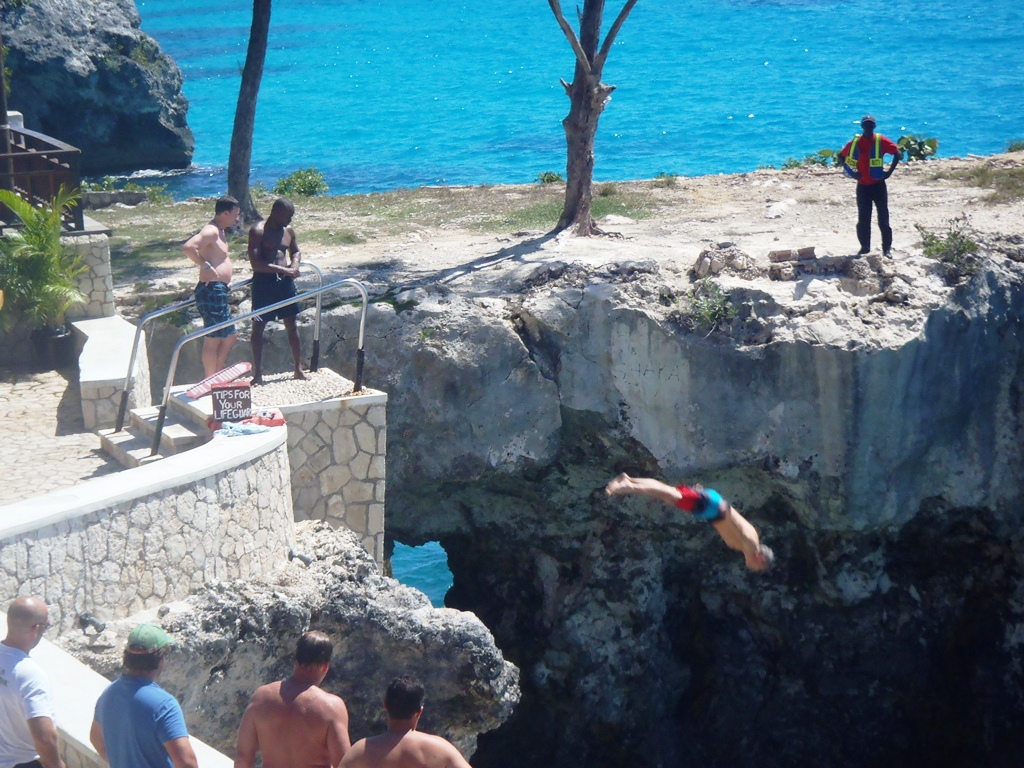 Cliff Diver Rick's Cafe Negril Frebruary 13, 2013