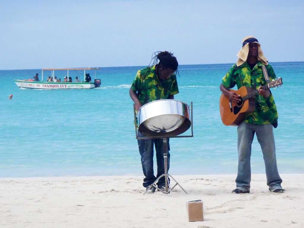 Steel Drum Rastas Nirvana Beach Negril February 14, 2013